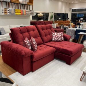 Minimalist 2-Seater Fabric L-Shaped Sectional Sofa
