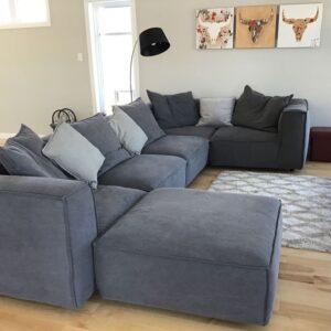 Modern Modular L-Shaped 5-Seater Sectional Sofaset