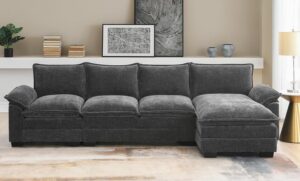 Modern Modular L-Shaped 5-Seater Sectional Sofaset