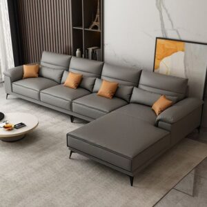 4-Seater Sleeper L-Shaped Sofa Set with Storage