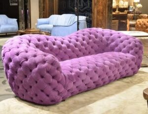 2-Tone L-Shaped Chesterfield Sofaset