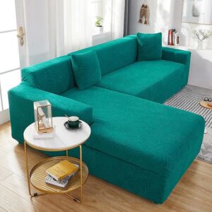 4 Seater Microfiber Upholstered L-Shaped Sofa Set