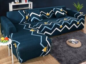 4 Seater Microfiber Upholstered L-Shaped Sofa Set