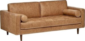 Leather Upholstered Futon Sofaset