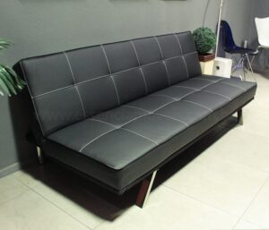 Leather Upholstered Futon Sofaset