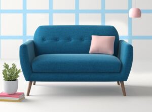2-Seater Mid-Century Modern Loveseat
