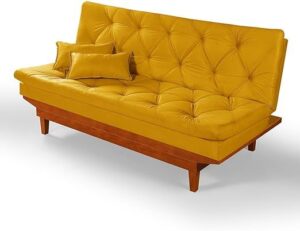 Modern Futon Sofaset with Wooden Legs