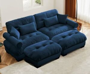 2-Seater Modular Loveseat with Ottoman