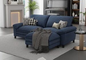 2-Seater Modular Loveseat with Ottoman