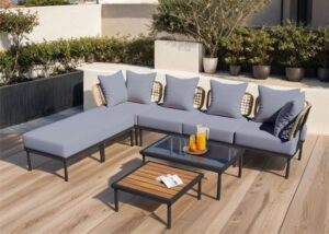 Outdoor L-Shaped Patio Sofa Set