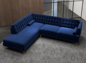 6-Seater Plush Fabric L-Shaped Sofaset