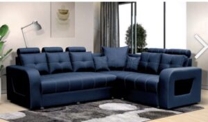 6-Seater Plush Fabric L-Shaped Sofaset