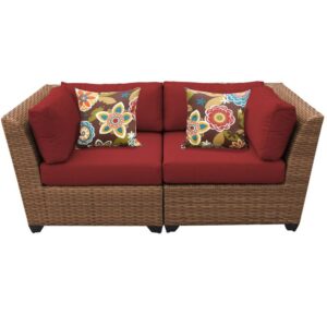 2-Seater Rattan Loveseat for Outdoor Living