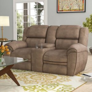 2-Seater Microfiber Recliner Loveseat