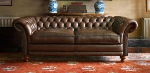 Tufted Chesterfield Loveseat with Nailhead Trim