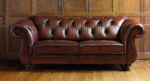 Tufted Chesterfield Loveseat with Nailhead Trim