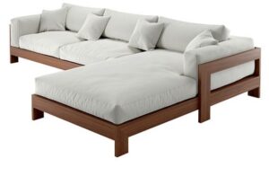 5 Seater Wooden Frame L-Shaped Sofaset