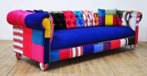 3-Seater Color Splash Chesterfield Sofa Set