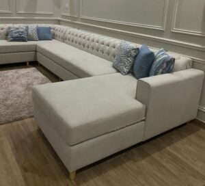 5-Seater Tufted Backrest Modular Sofa Set