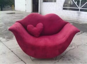 2-Seater Contemporary Fiber Loveseat