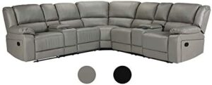 Leatherette Recliner Sofa Set with Cup Holders
