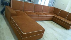 5-Seater Tufted Backrest Modular Sofa Set