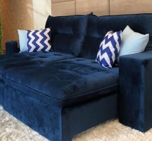 3-Seater Fiber Convertible Sofa Bed