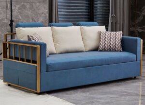 3-Seater Fiber Convertible Sofa Bed