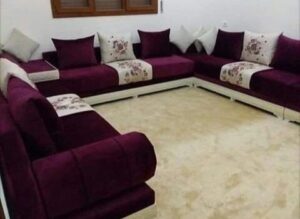 7-Seater Velvet Upholstered Chesterfield Sofa Set