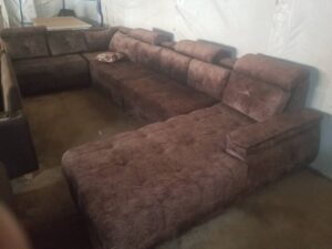 Classic Velvet U-Shaped Chesterfield Sofa