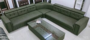 Fiber Sofaset with Adjustable Headrests