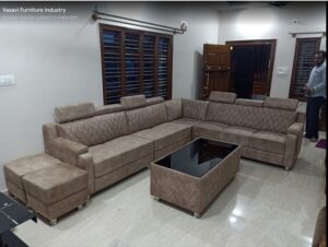 Fiber Sofaset with Adjustable Headrests