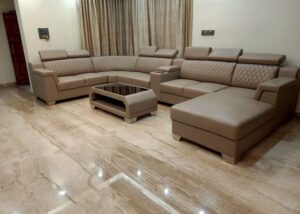 Fiber Sofaset with Adjustable Headrests