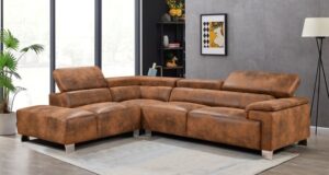 Fiber Sofaset with Adjustable Headrests