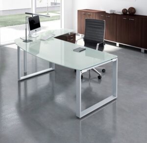 Glass Top Computer Table