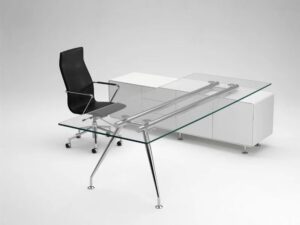 Glass Top Computer Table