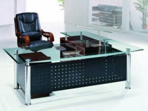 Glass Top Computer Table