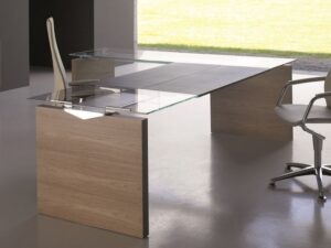Glass Top Computer Table
