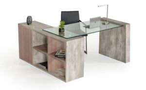 Glass Top Computer Table