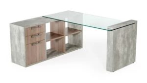 Glass Top Computer Table