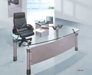 Glass Top Computer Table