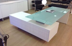 Glass Top Computer Table