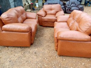 6-Seater Quilted Fiber Sofa Set