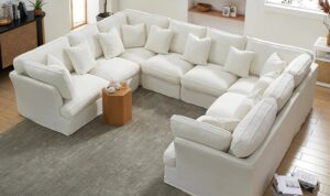 Leather Upholstered Modular Corner Sofa