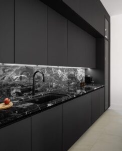 Sleek Black Kitchen Cabinet