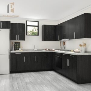 Sleek Black Kitchen Cabinet
