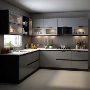 Sleek Black Kitchen Cabinet