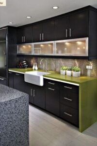 Sleek Black Kitchen Cabinet