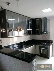 Sleek Black Kitchen Cabinet