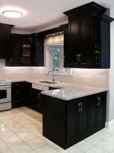 Sleek Black Kitchen Cabinet